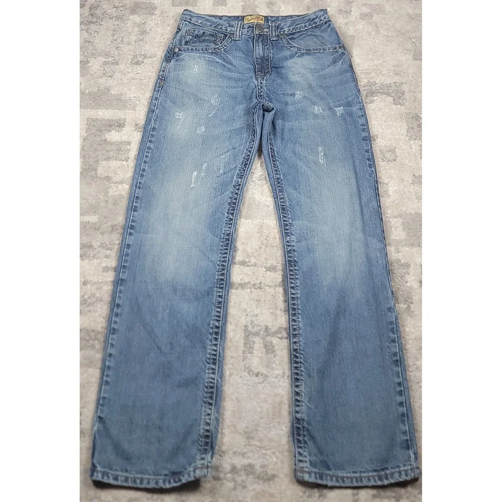 Wrangler 20X Style 33 Extreme‎ Relaxed Baggy Blue Denim Jeans Men's Sz 32x32
